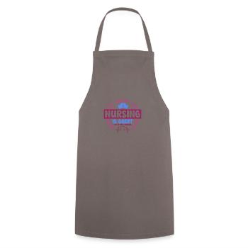 infirmière clinique de soins infirmiers ambulancier paramédical - Tablier de cuisine - gris - Devant - AI Model Male 185 dark (185cm)