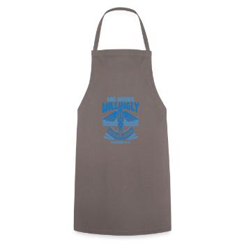 Nurse Nursing Clinic Paramedic - Cooking Apron - grey - Front - AI Model Male 185 dark (185cm)