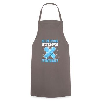 Nurse Nursing Clinic Paramedic - Cooking Apron - grey - Front - AI Model Male 185 dark (185cm)
