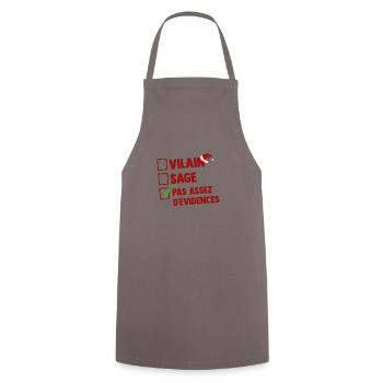 Humour Noel vilain coquin homme couple - Tablier de cuisine - gris - Devant - AI Model Male 185 dark (185cm)
