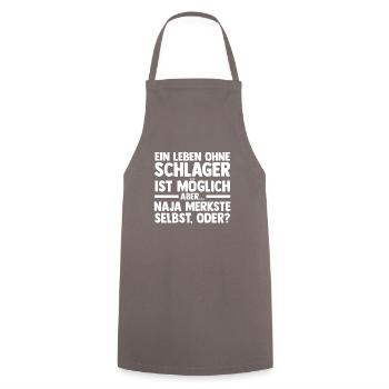 Musik Musiker Schlager - Kochschürze - Grau - Vorne - AI Model Male 185 dark (185cm)