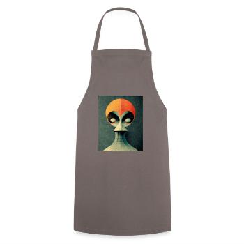 Alinen bauhaus Vintage Style v2 - Kochschürze - Grau - Vorne - AI Model Male 185 dark (185cm)