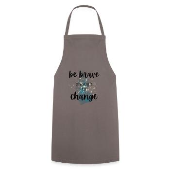ATTITUDE POSITIVE ÉTAT D’ Motivation - Tablier de cuisine - gris - Devant - AI Model Male 185 dark (185cm)
