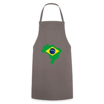 Brazil - Brasil - Brazil - Cooking Apron - grey - Front - AI Model Male 185 dark (185cm)