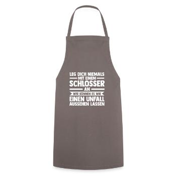 Schlosserei Schweisser Metallbauer Schlosser - Kochschürze - Grau - Vorne - AI Model Male 185 dark (185cm)