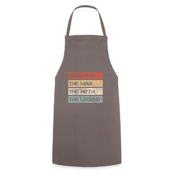 Man Myth Legend 1982 Cadeau du 40e anniversaire - Tablier de cuisine - gris - Devant - AI Model Male 185 dark (185cm)