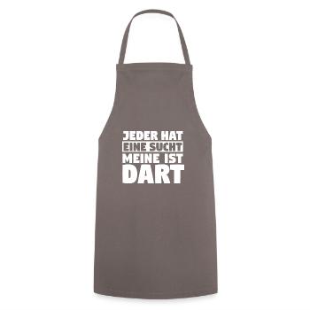 Dart Dartsspieler Darts - Kochschürze - Grau - Vorne - AI Model Male 185 dark (185cm)