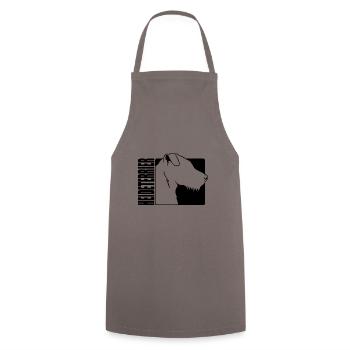 Heath Terrier Profile Dogs Hunting Dogs Wilsigns - Cooking Apron - grey - Front - AI Model Male 185 dark (185cm)