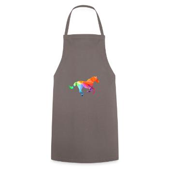 Reiterin Reiter proverbes motif coloré - Tablier de cuisine - gris - Devant - AI Model Male 185 dark (185cm)
