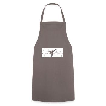 Heartbeat Karaté Kickboxing MMA - Tablier de cuisine - gris - Devant - AI Model Male 185 dark (185cm)