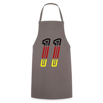 11 Symbole numérique Allemagne - Tablier de cuisine - gris - Devant - AI Model Male 185 dark (185cm)