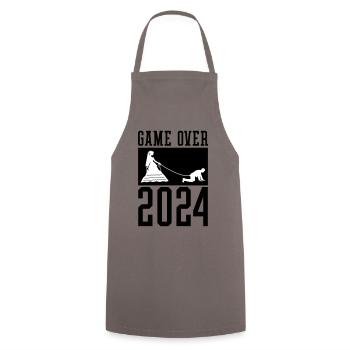 Game Over 2024 Hochzeit - Kochschürze - Grau - Vorne - AI Model Male 185 dark (185cm)