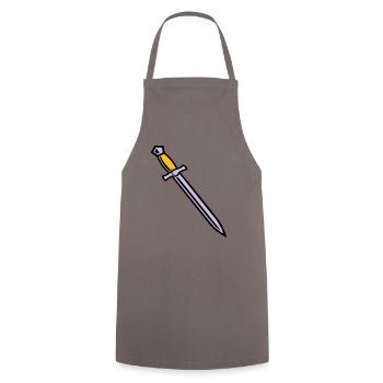 Schwert - Kochschürze - Grau - Vorne - AI Model Male 185 dark (185cm)