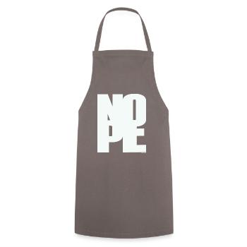 NOPE - sei kein Ja - Sager! - Kochschürze - Grau - Vorne - AI Model Male 185 dark (185cm)
