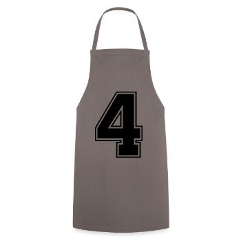 4 nombre de maillots - Tablier de cuisine - gris - Devant - AI Model Male 185 dark (185cm)