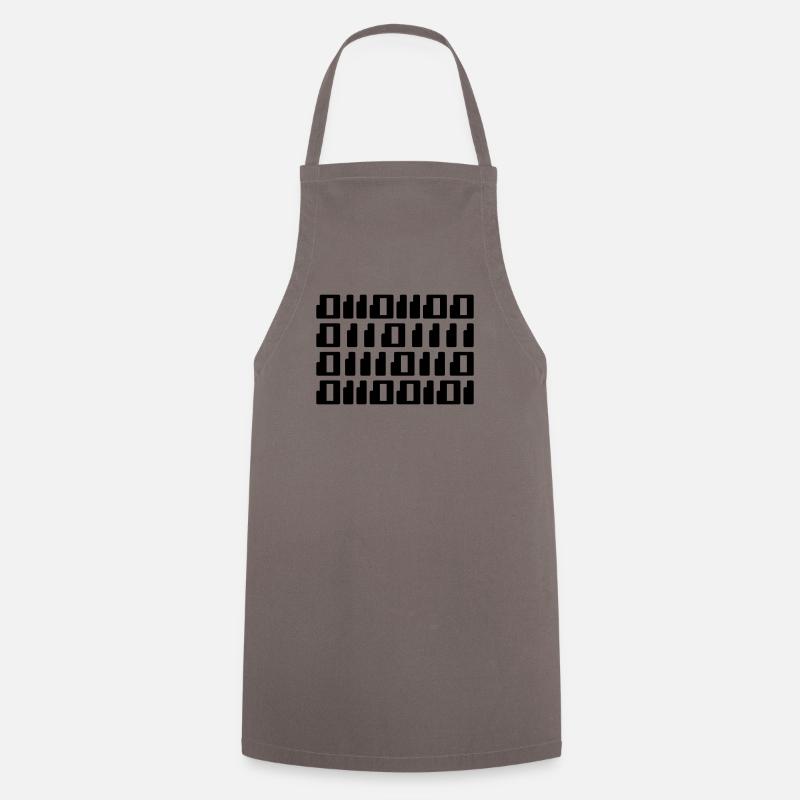 L’amour en code binaire - Tablier de cuisine - gris