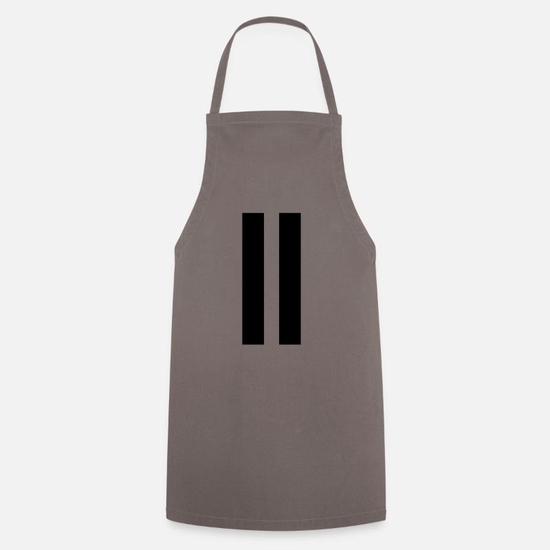Double Stripe - Black - Cooking Apron - grey