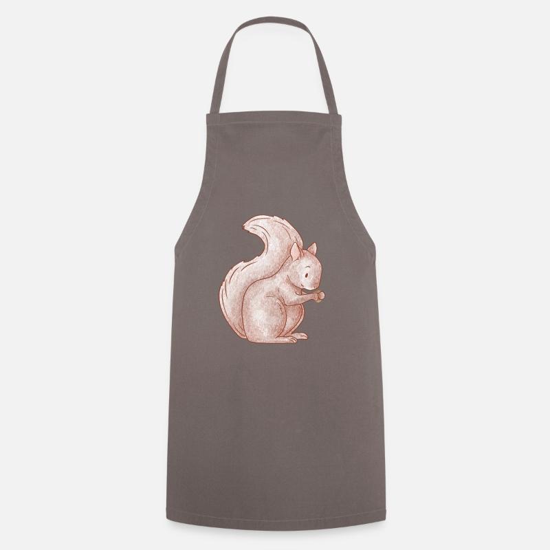 Cute Nutty Squirrel - Cooking Apron - grey