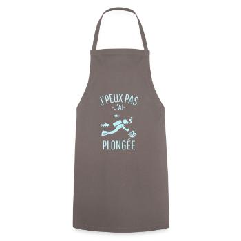 Humour plongée Plongeur - Tablier de cuisine - gris - Devant - AI Model Male 185 dark (185cm)