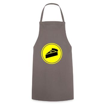 Kuchen käsekuchen - Kochschürze - Grau - Vorne - AI Model Male 185 dark (185cm)