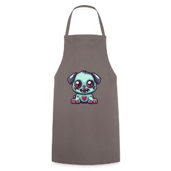 Hund Halloween Zombie Baby - Kochschürze - Grau - Vorne - AI Model Male 185 dark (185cm)