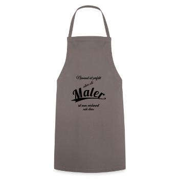 Maler - Kochschürze - Grau - Vorne - AI Model Male 185 dark (185cm)