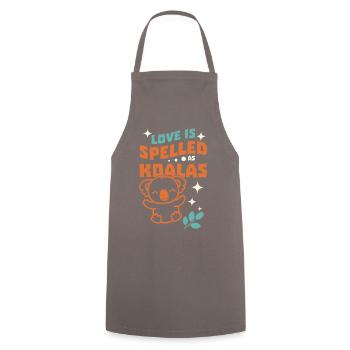 Love Is Spelled As Koalas - Cooking Apron - grey - Front - AI Model Male 185 dark (185cm)