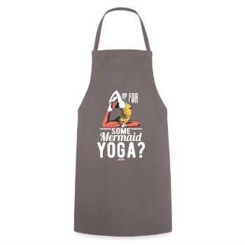 Workout Fitness Yoga Meditation Woman - Cooking Apron - grey - Front - AI Model Male 185 dark (185cm)
