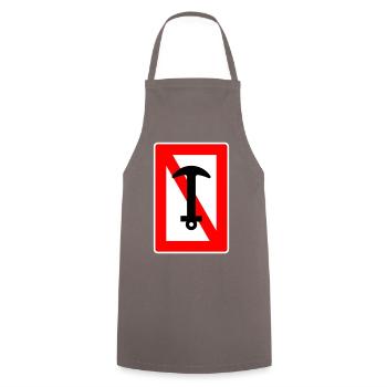 Anchor ban - anchor ship captain sailing boat - Cooking Apron - grey - Front - AI Model Male 185 dark (185cm)