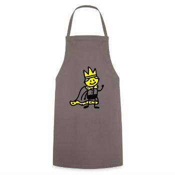 little king - Cooking Apron - grey - Front - AI Model Male 185 dark (185cm)