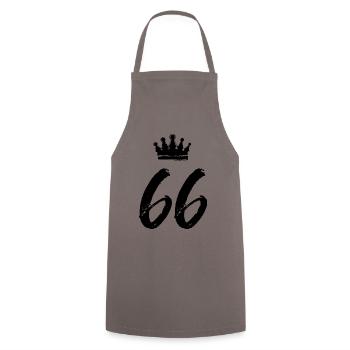 66 Number crown - Cooking Apron - grey - Front - AI Model Male 185 dark (185cm)