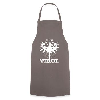 Tirol - Kochschürze - Grau - Vorne - AI Model Male 185 dark (185cm)