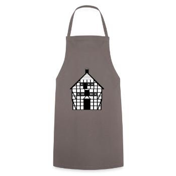 Half-timbered house - Cooking Apron - grey - Front - AI Model Male 185 dark (185cm)