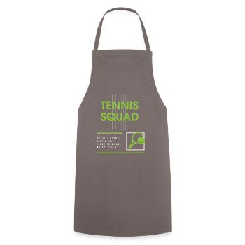 Tennis Squad Ball Sports Ironic Saying Cardio - Cooking Apron - grey - Front - AI Model Male 185 dark (185cm)