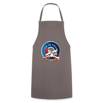 MADE IN FRANCE - Tablier de cuisine - gris - Devant - AI Model Male 185 dark (185cm)