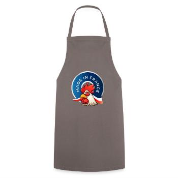 MADE IN FRANCE - Tablier de cuisine - gris - Devant - AI Model Male 185 dark (185cm)
