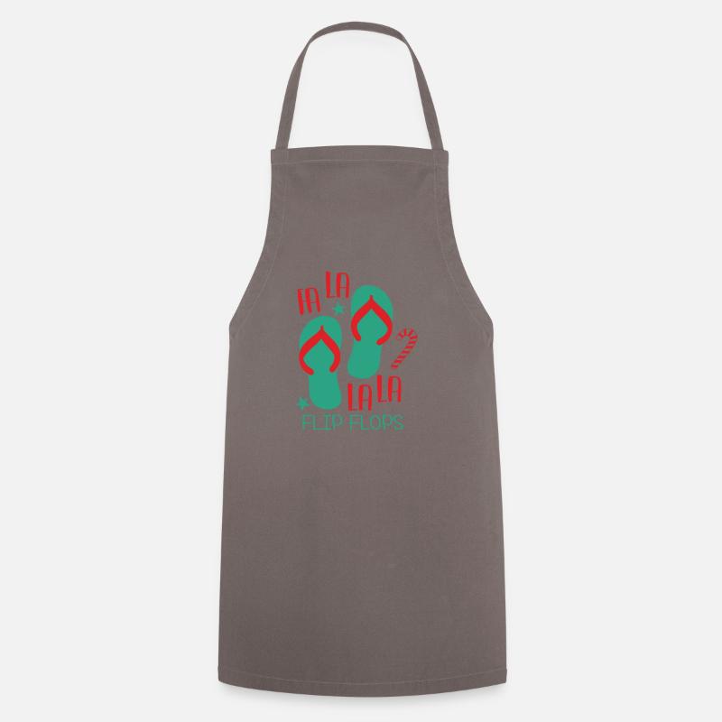 Fa-La-La Flip-Flops - Cooking Apron - grey