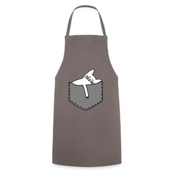 Cat in the bag - Kochschürze - Grau - Vorne - AI Model Male 185 dark (185cm)