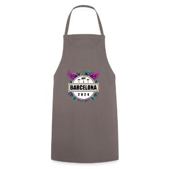 L’équipe de Barcelone 2024 - Tablier de cuisine - gris - Devant - AI Model Male 185 dark (185cm)
