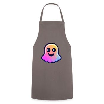 Geist Halloween Bunt - Kochschürze - Grau - Vorne - AI Model Male 185 dark (185cm)