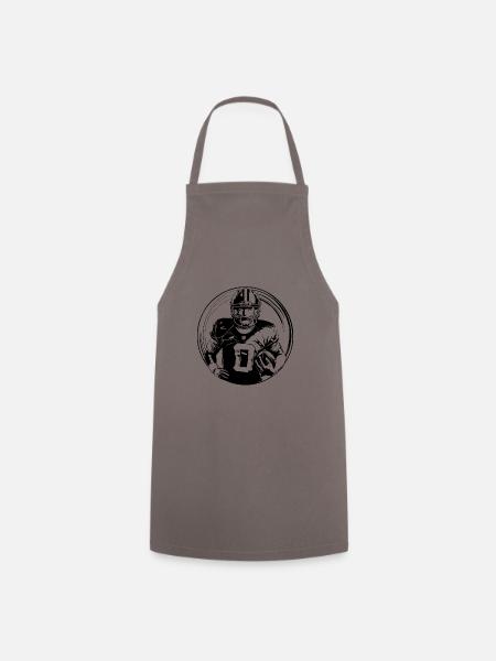 American Football Mann - Kochschürze - Grau