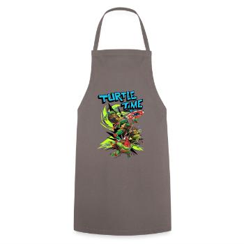 TMNT Mutant Mayhem Turtle Time All Turtles - Cooking Apron - grey - Front - AI Model Male 185 dark (185cm)