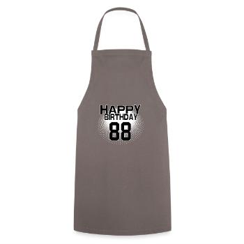 88 Happy Birthday Cool Bestseller Vintage Design - Kochschürze - Grau - Vorne - AI Model Male 185 dark (185cm)