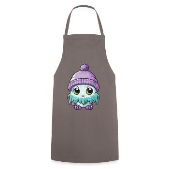 Winter Eskimo Baby Winterlich - Kochschürze - Grau - Vorne - AI Model Male 185 dark (185cm)
