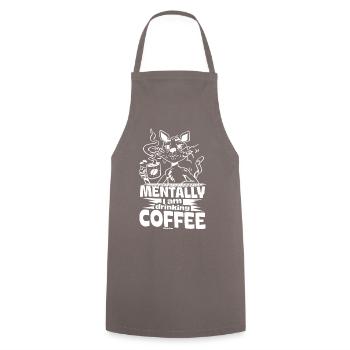 Coffee - Cooking Apron - grey - Front - AI Model Male 185 dark (185cm)