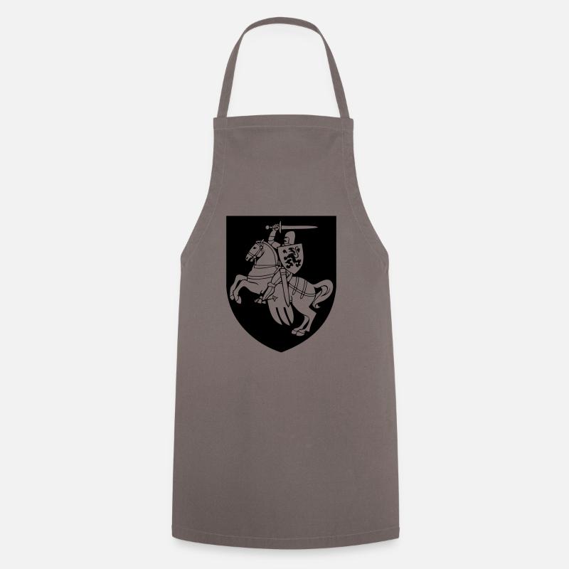 Ritter mit Schild - Wappen - Kochschürze - Grau