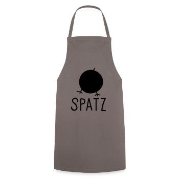 Spatz - Kochschürze - Grau - Vorne - AI Model Male 185 dark (185cm)