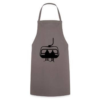 ski - Cooking Apron - grey - Front - AI Model Male 185 dark (185cm)