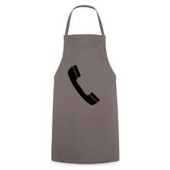 Telefon - Kochschürze - Grau - Vorne - AI Model Male 185 dark (185cm)