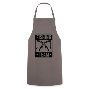 fishing crew - Cooking Apron - grey - Front - AI Model Male 185 dark (185cm)